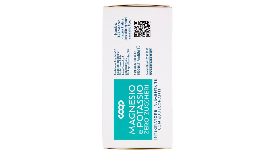 Integratore Alimentare Magnesio E Potassio Zero Zuccheri Stick 20 X 4 G