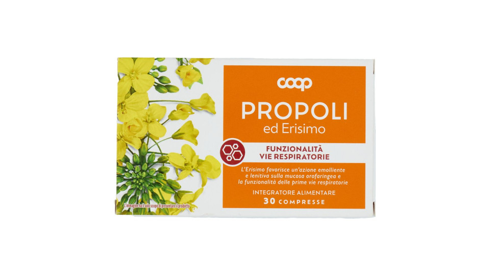 Integratore Alimentare Propoli Ed Erisimo Compresse 30 X 0,75 G