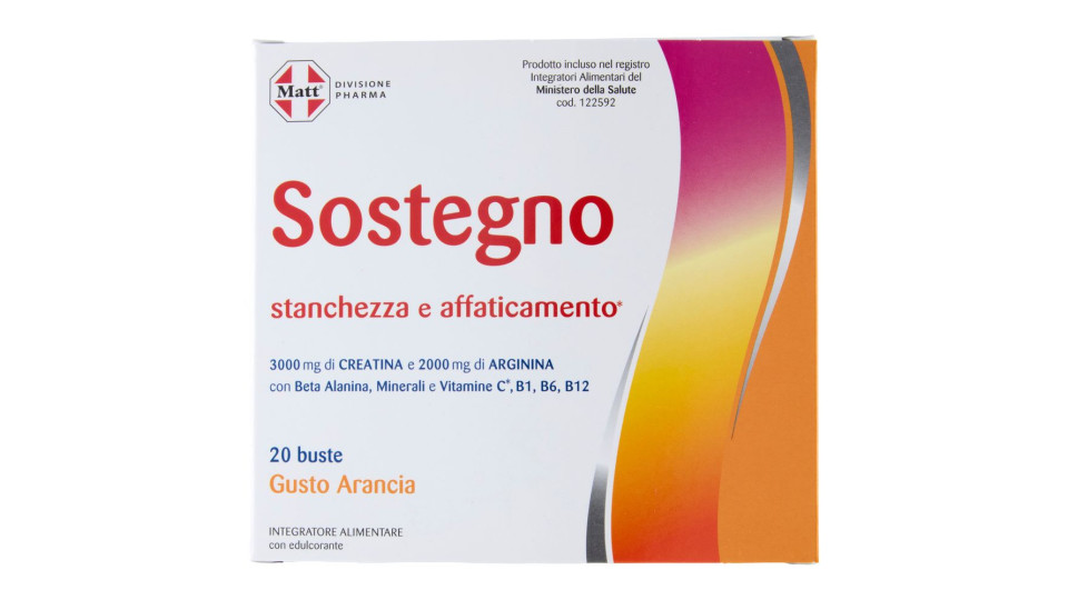 Matt Divisione Pharma Sostegno 20 Buste Gusto Arancia 160 G