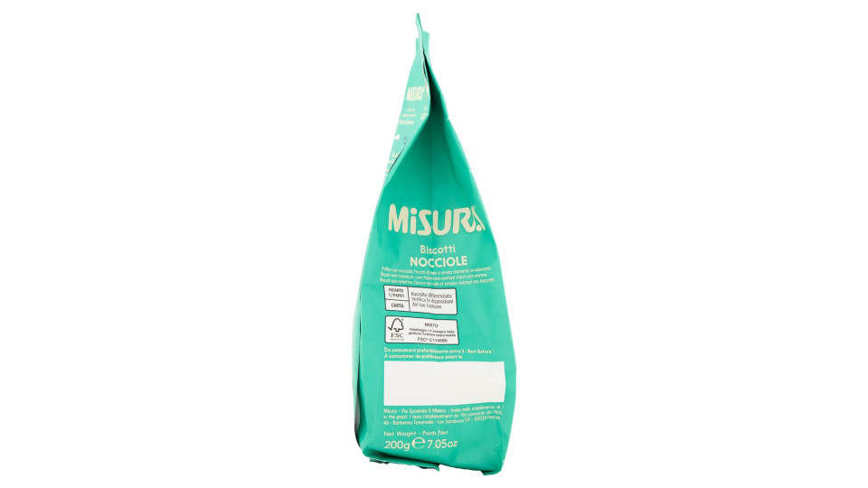 Misura Dolcesenza Biscotti Nocciole 200 G