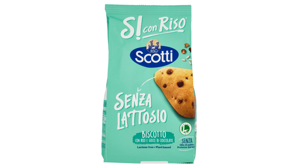 Riso Scotti Si Con Riso Senza Lattosio Biscotto Con Riso E Gocce Di Cioccolato 350 G
