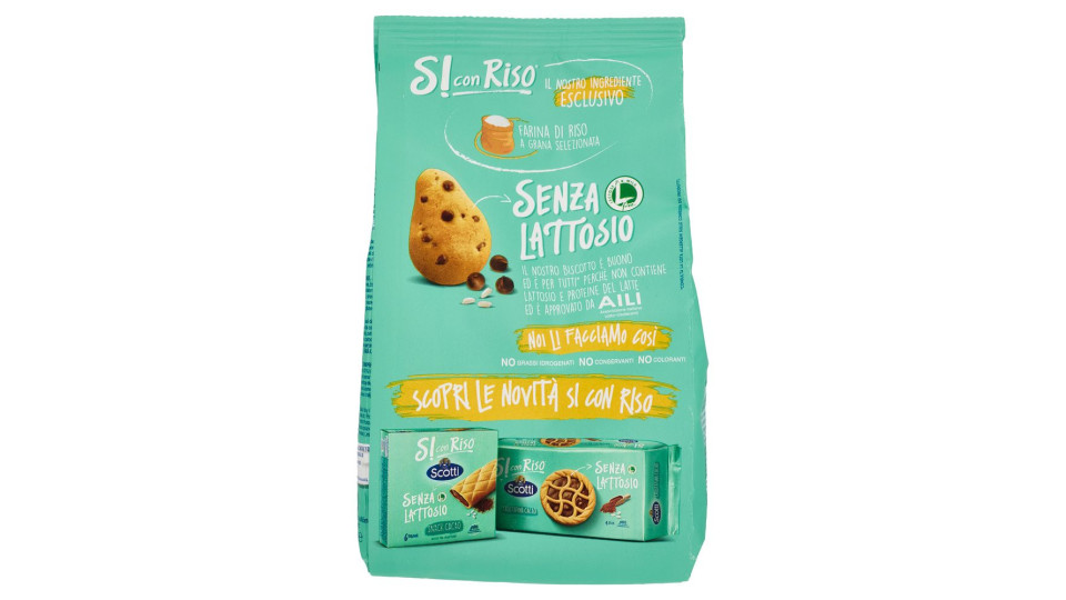 Riso Scotti Si Con Riso Senza Lattosio Biscotto Con Riso E Gocce Di Cioccolato 350 G