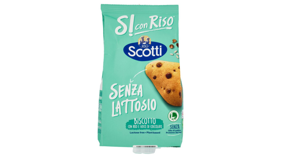 Riso Scotti Si Con Riso Senza Lattosio Biscotto Con Riso E Gocce Di Cioccolato 350 G