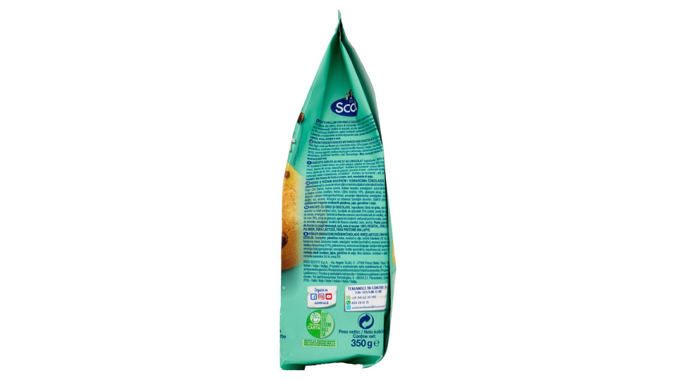 Riso Scotti Si Con Riso Senza Lattosio Biscotto Con Riso E Gocce Di Cioccolato 350 G