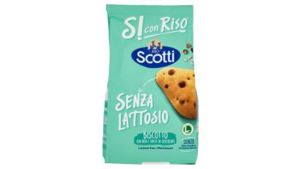 Riso Scotti Si Con Riso Senza Lattosio Biscotto Con Riso E Gocce Di Cioccolato 350 G