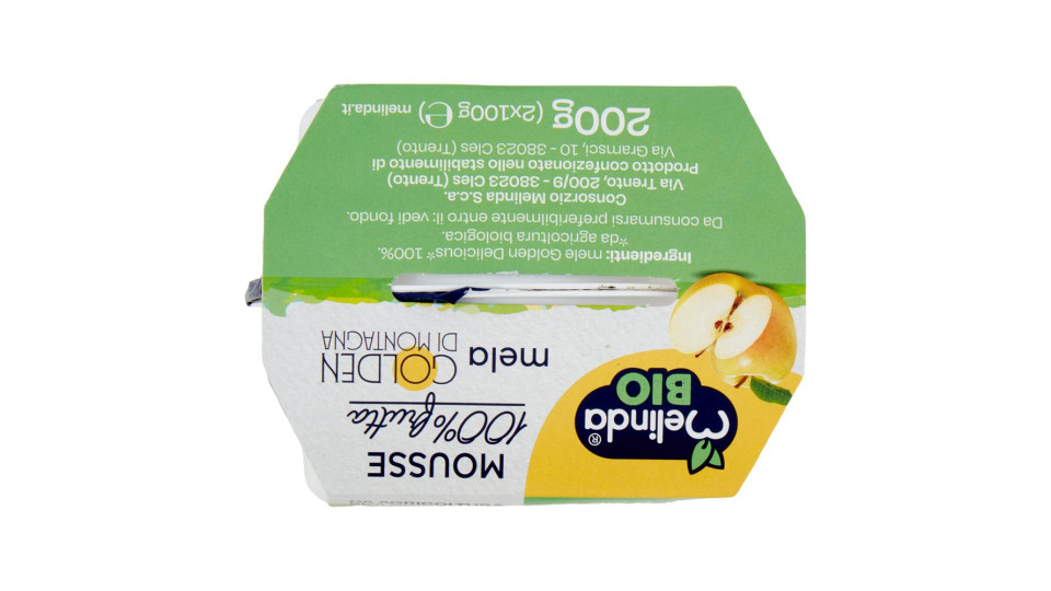 Melinda Bio Mousse Mela Golden Di Montagna 2 X 100 G
