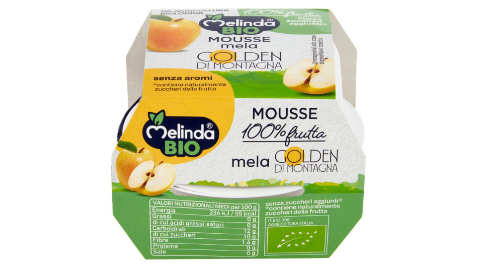 Melinda Bio Mousse Mela Golden Di Montagna 2 X 100 G