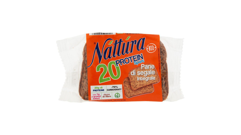 Náttúra 20 Protein Sport Pane Di Segale Integrale Bio 250 G