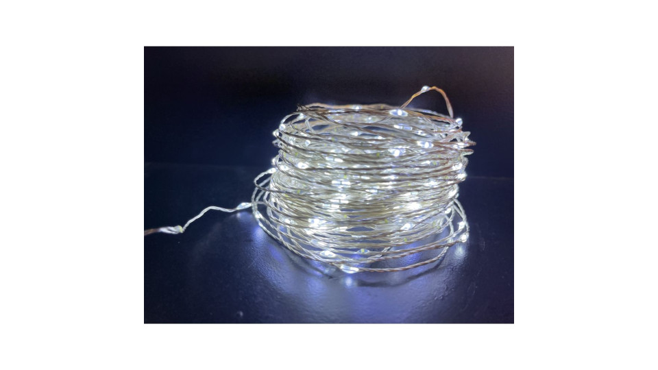 300 Gocce Di Led Bianchi Su Filo Di Rame 15 M