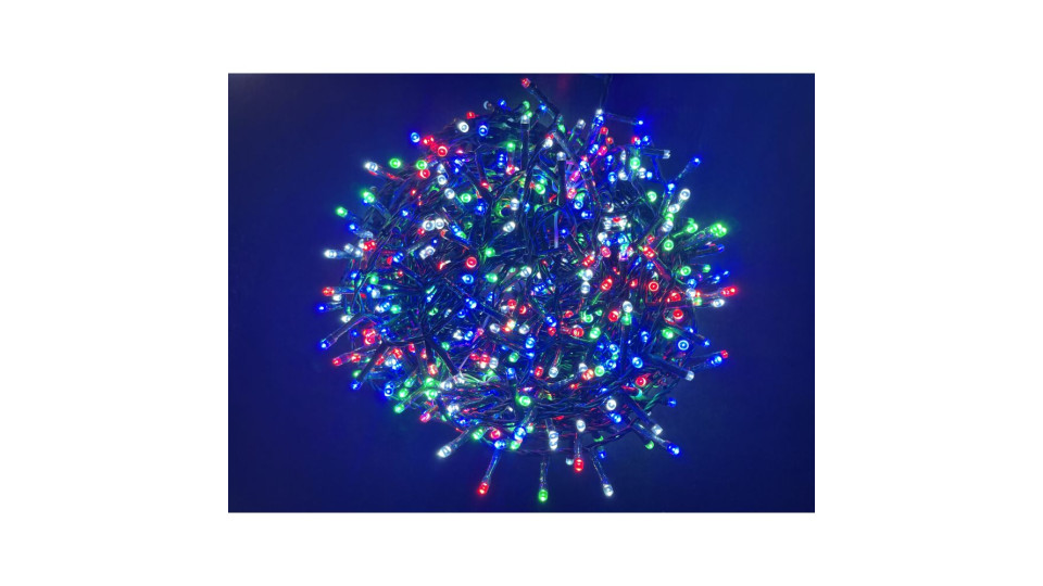 1000 Led Multi Cavo Scuro, Uso Esterno/interno 20 M