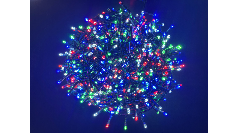 1000 Led Multi Cavo Scuro, Uso Esterno/interno 20 M