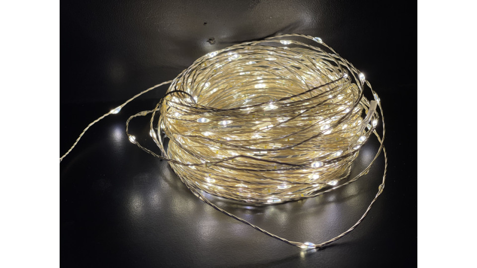 300 Gocce Di Led Bianco Caldo 15 M