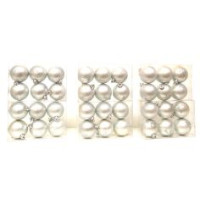 Scatola 6 Sfere Plastica Argento