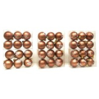 Scatola 6 Sfere Plastica Marrone