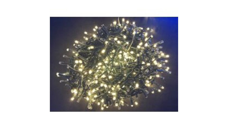 1500 Led Bianco Caldo Cavo Scuro Uso Esterno/interno 30 M