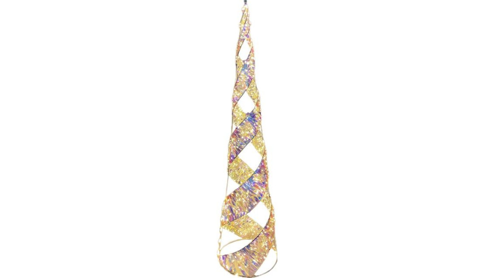 Albero Prestige Rainbow Led Bianco E Nastro 100x24