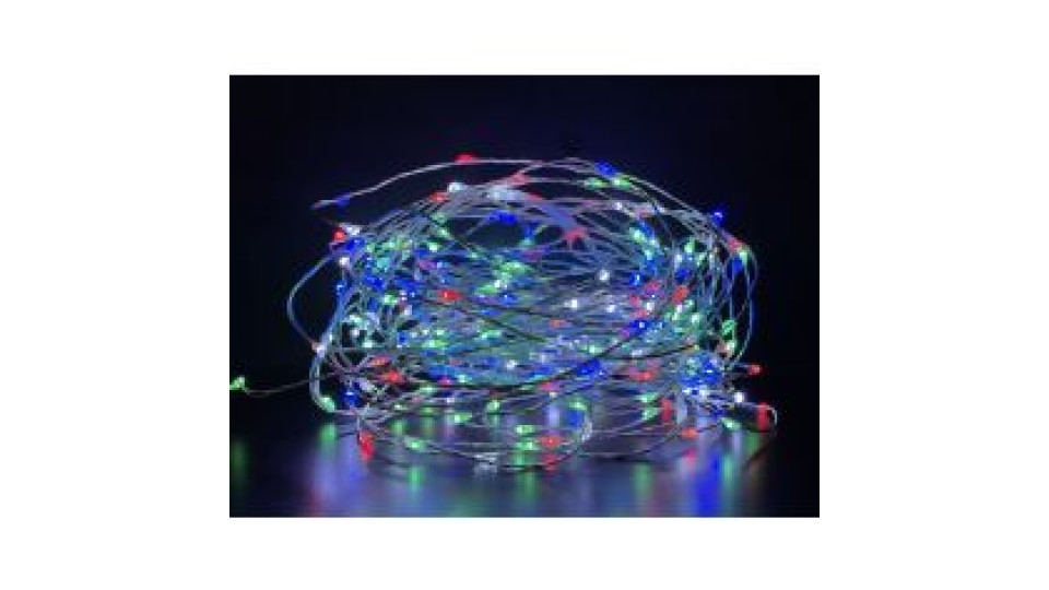 300 Gocce Di Led Multi Su Filo Di Rame 15 M