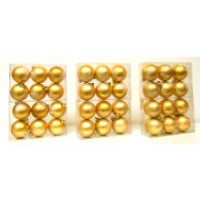 Scatola 6 Sfere Plastica Oro