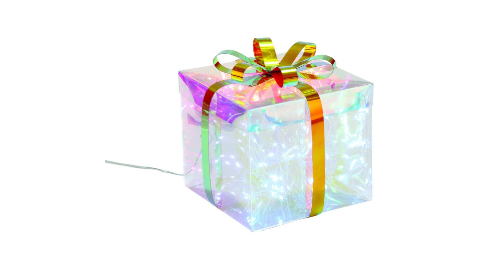 Scatola Regalo 15 Cm 50 Led Bianco Freddo