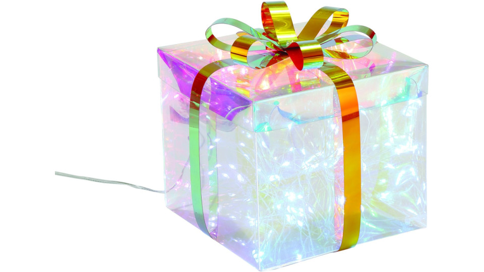 Scatola Regalo 15 Cm 50 Led Bianco Freddo