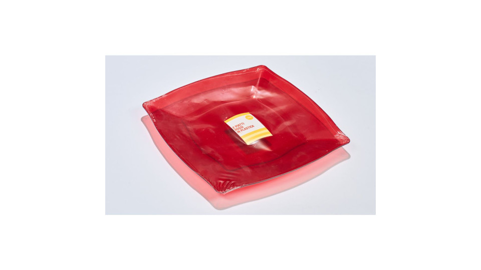 2 Piatti Rossi Plastica 27cm
