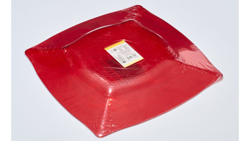 2 Piatti Rossi Plastica 27cm