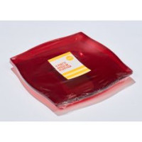 4 Piatti Rossi Plastica 15,5cm