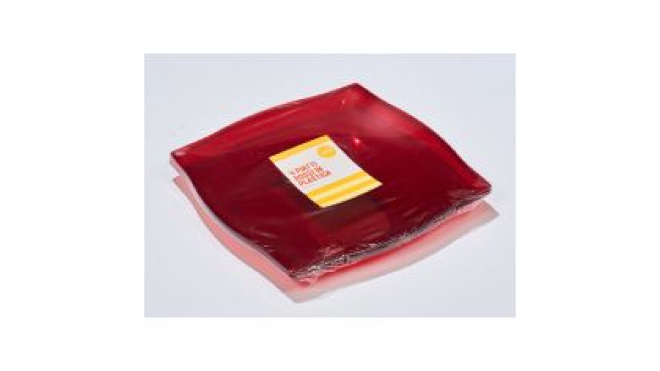 4 Piatti Rossi Plastica 15,5cm