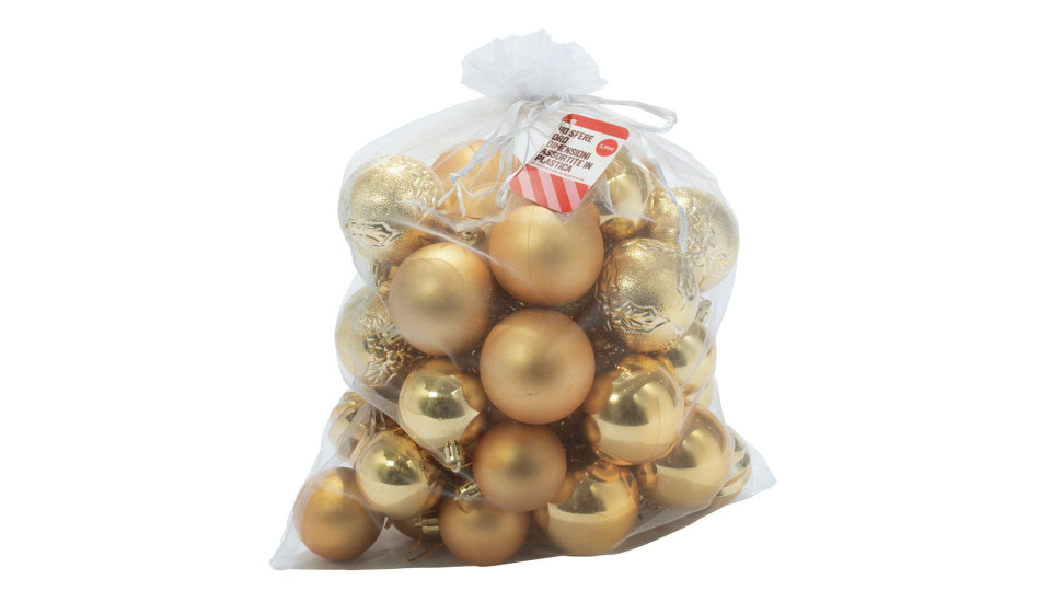 Sfere Oro Per Albero Di Natale Pezzi 40