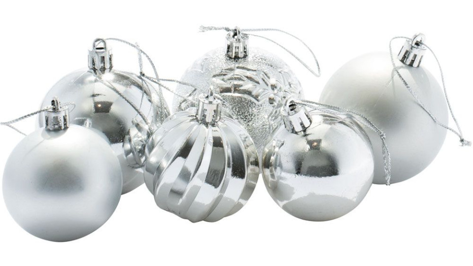 Palline Per Albero Di Natale 40 Pezzi Argento