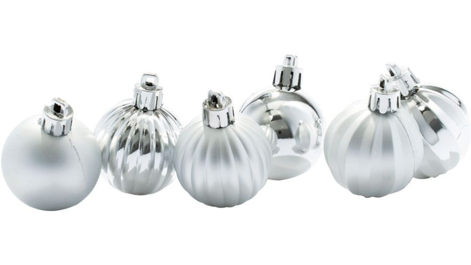 Set 6 Sfere Di Plastica Arg.