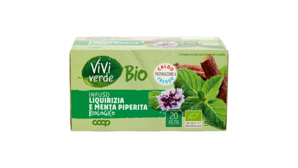 Infuso Liquirizia E Menta Piperita Biologico 20 Filtri 50 G