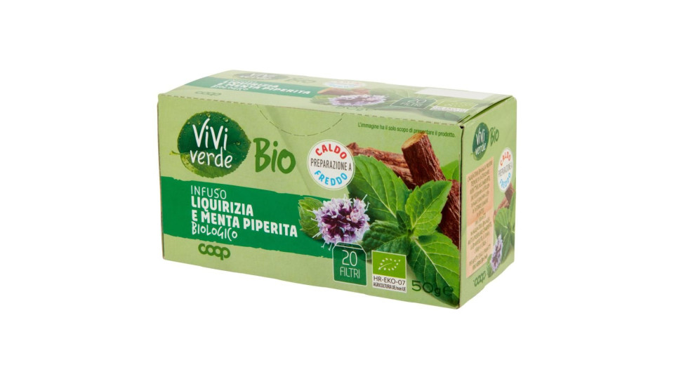Infuso Liquirizia E Menta Piperita Biologico 20 Filtri 50 G