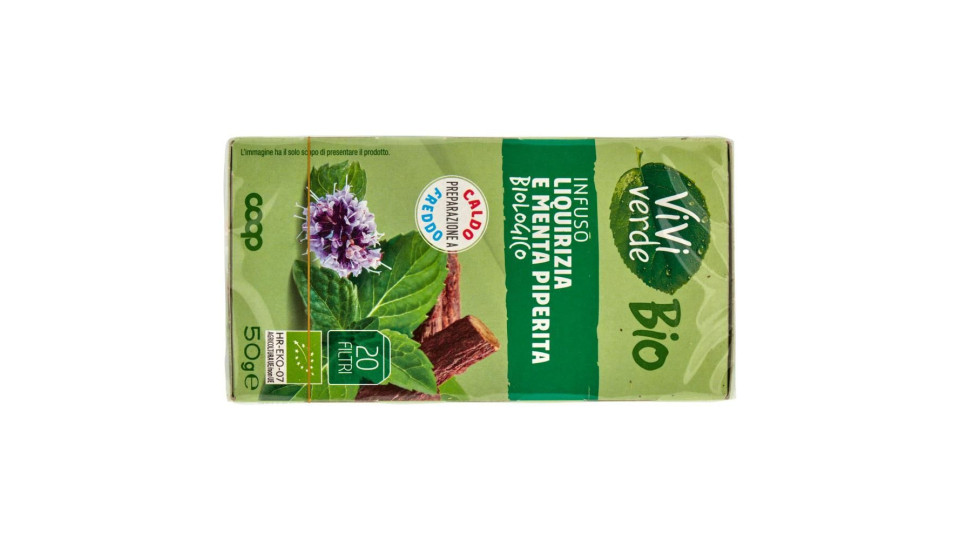 Infuso Liquirizia E Menta Piperita Biologico 20 Filtri 50 G