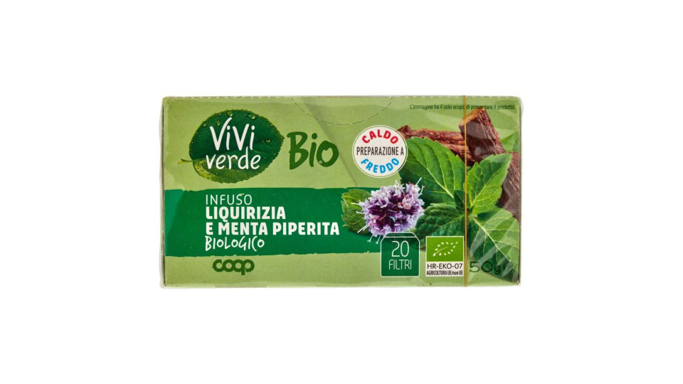 Infuso Liquirizia E Menta Piperita Biologico 20 Filtri 50 G