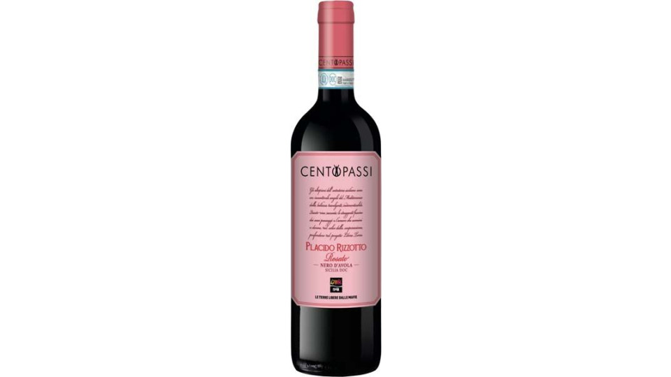 Placido Rizzotto Rosato Nero D'avola Sicilia Doc Centopassi 750 Ml