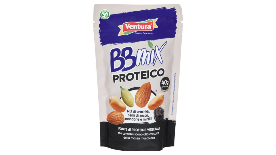 Ventura Bbmix Proteico Mix Di Arachidi, Semi Di Zucca, Mandorle E Mirtilli 150 G