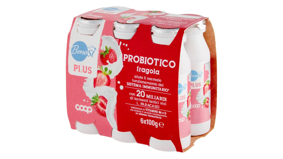 Plus Probiotico Fragola 6 X 100 G