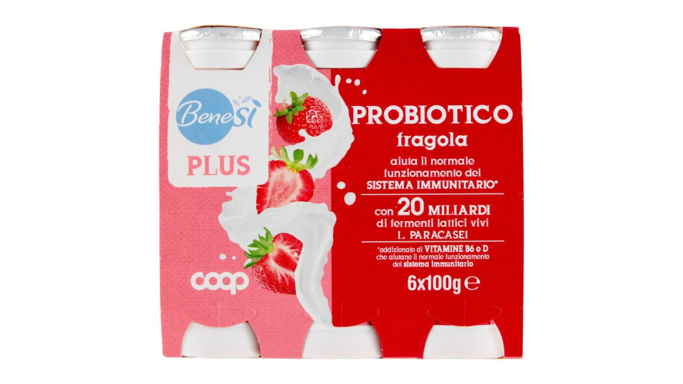 Plus Probiotico Fragola 6 X 100 G