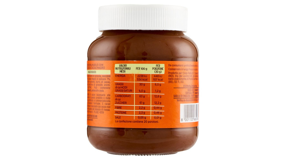 Crema Spalmabile Con Nocciole E Cacao 400 G