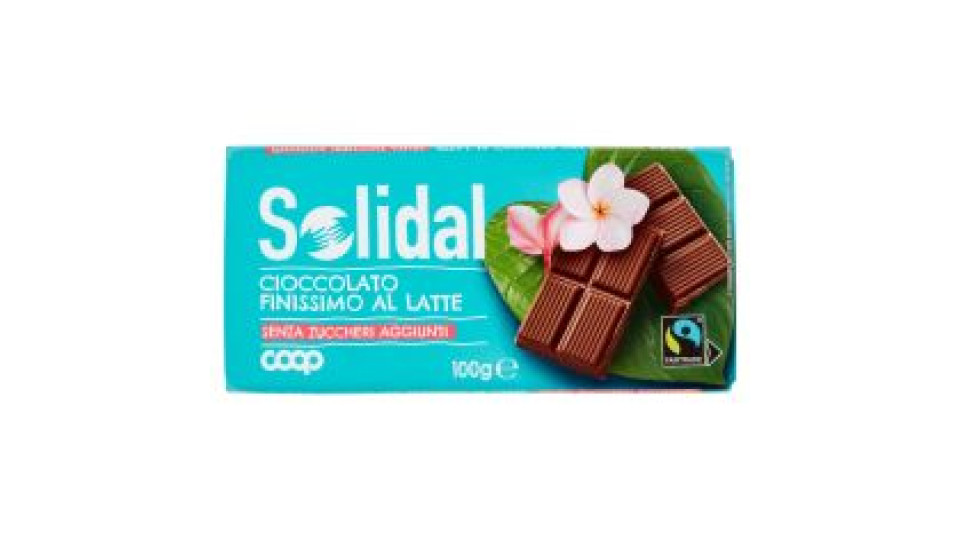 Cioccolato Finissimo Al Latte Senza Zuccheri Aggiunti 100 G