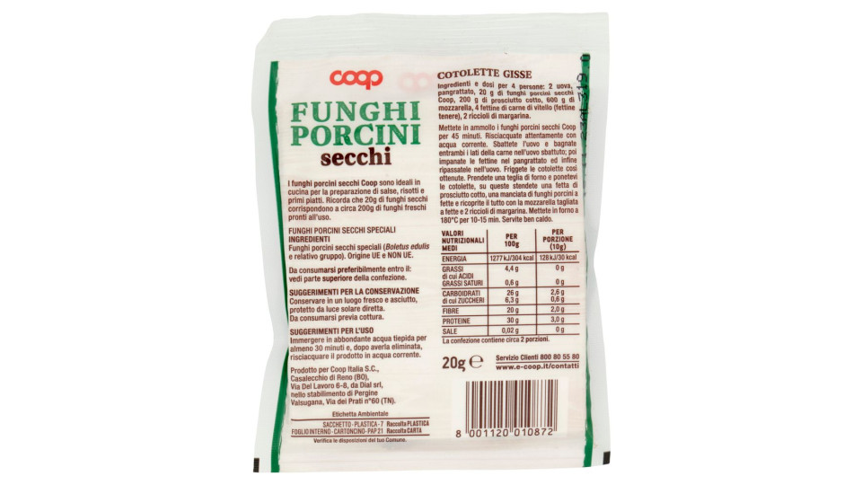 Funghi Porcini Secchi Speciali 20 G