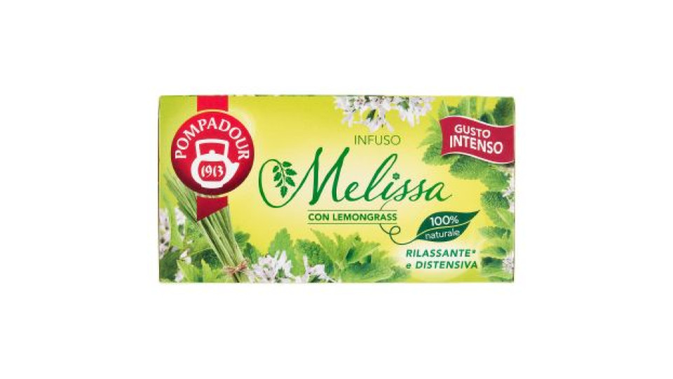 Pompadour, Melissa con Lemongrass per infuso 20 filtri