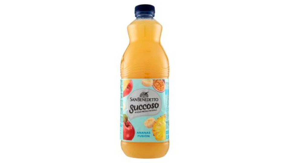 San Benedetto - Succoso, Ananas Fusion In Acqua Minerale Naturale - 1500 Ml, Confezione da