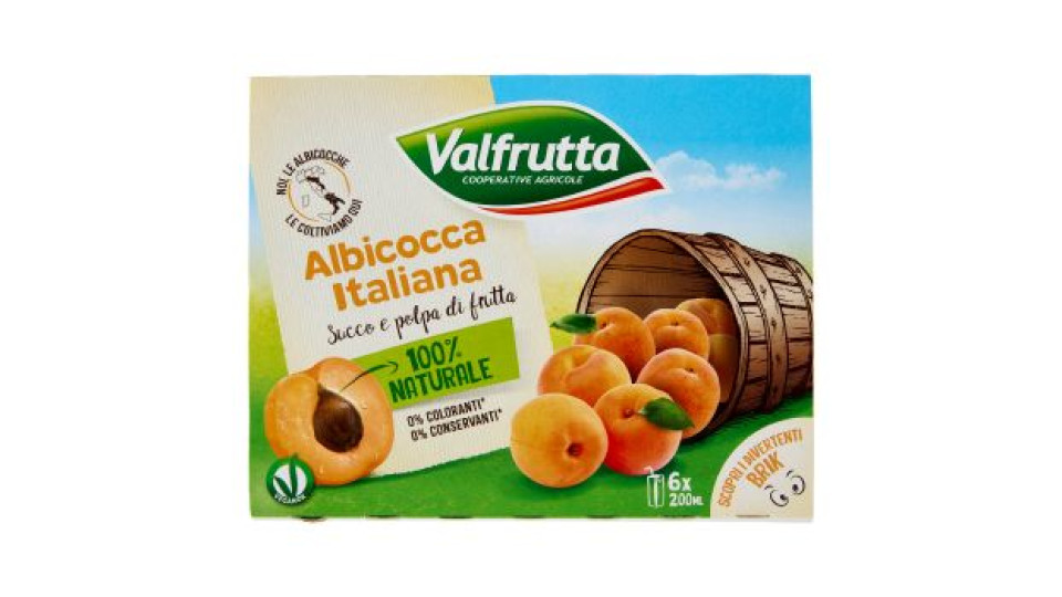 Valfrutta Albicocca Italiana succo e polpa