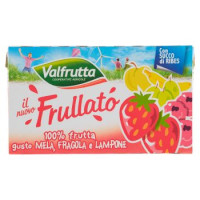 Valfrutta il nuovo Frullato 100% frutta gusto Mela, Fragola e Lampone