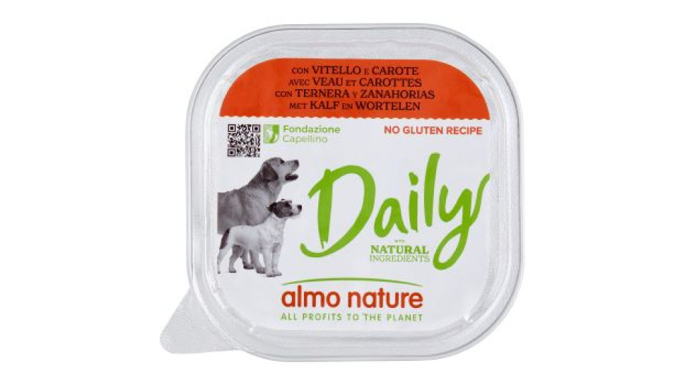 Almo daily cane vitello carote vaschetta
