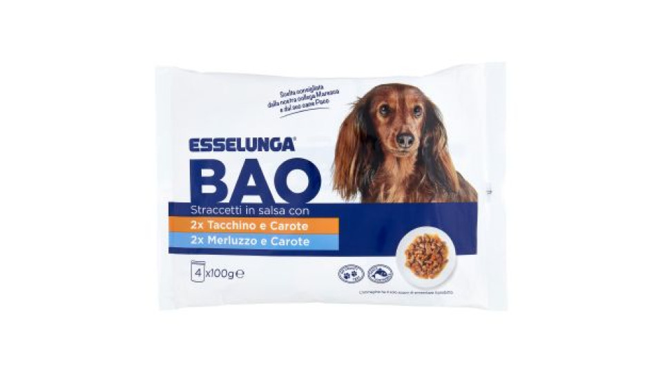 Esselunga, Bao straccetti in salsa con tacchino e verdure, e salmone e patate