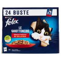 PURINA FELIX LE GHIOTTONERIE Gatto Umido con Manzo, con Pollo, con Coniglio, con Agnello