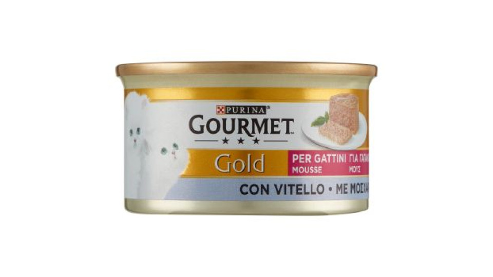 PURINA GOURMET Gold Gatto Mousse per gattini con Vitello lattina